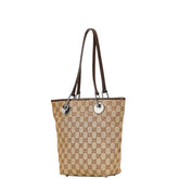 グッチ GGキャンバス ハンドバッグ ミニトートバッグ 120840 ベージュ ブラウン キャンバス レディース GUCCI 【中古】